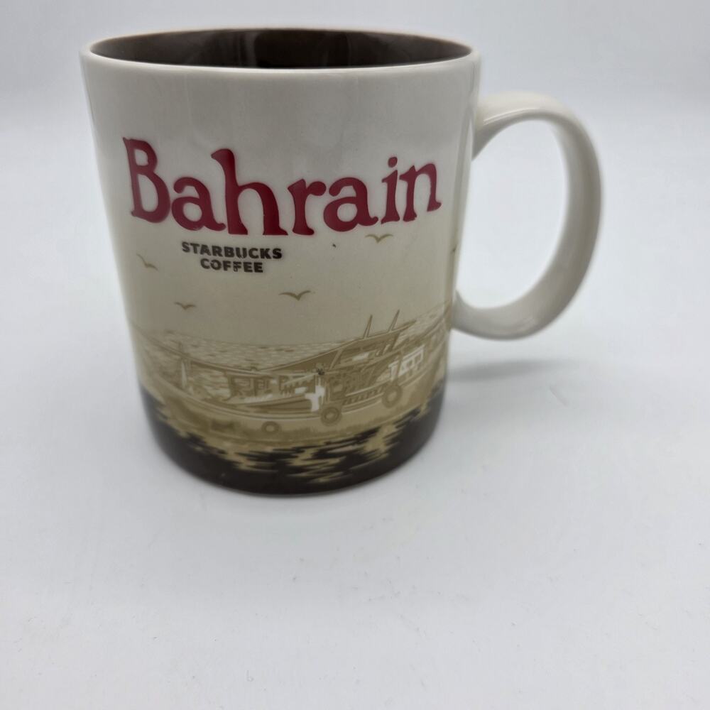 Starbucks Bahrain Global Icon Mug 16 oz 2016 Boat Dhow Collector Coffee Cup